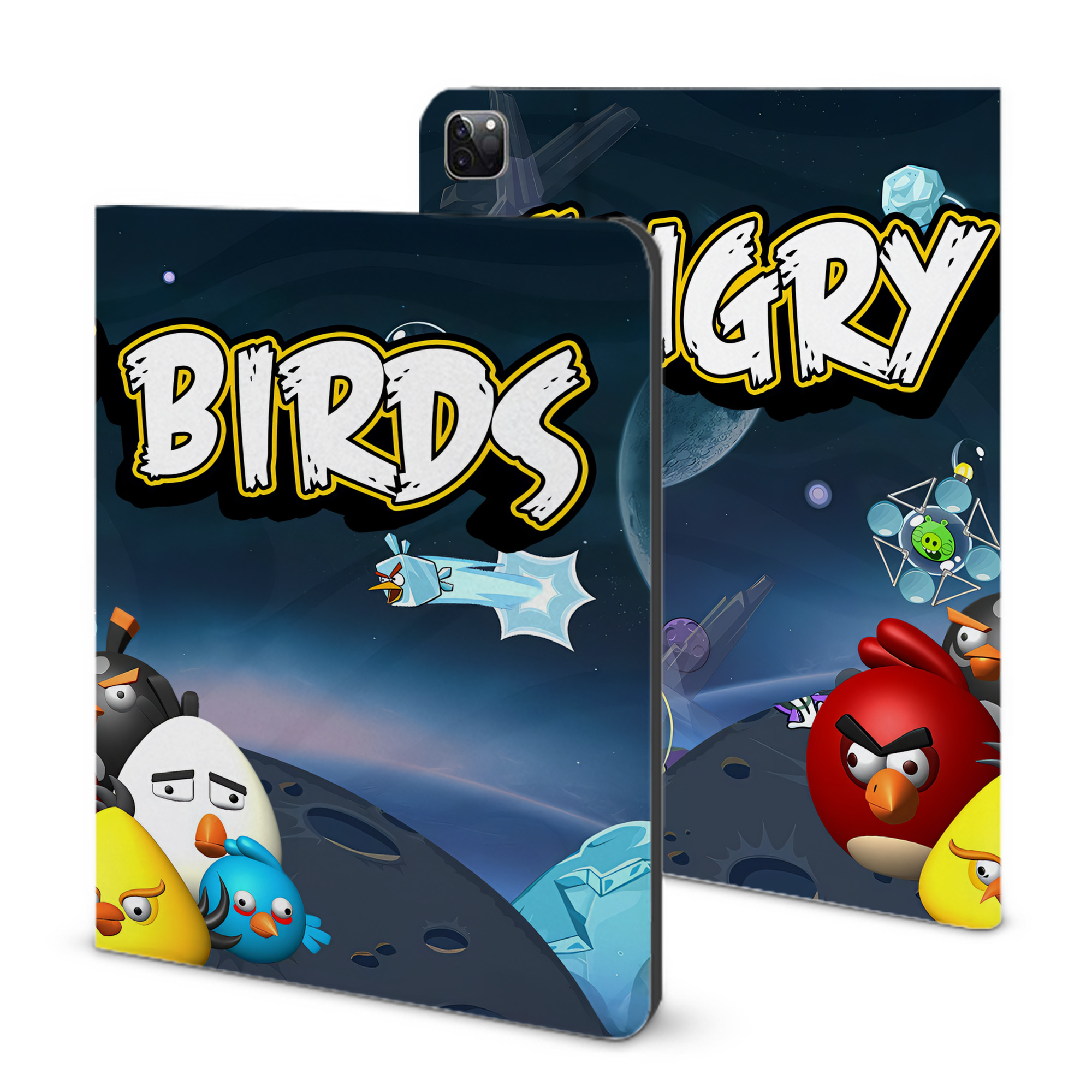 （画像用） Angry Birds アングリーバード IPad ケース ブック型 PUレザー TPU 耐衝撃 軽量 薄型 ペン収納なし 全面保護 IPad 各モデル対応